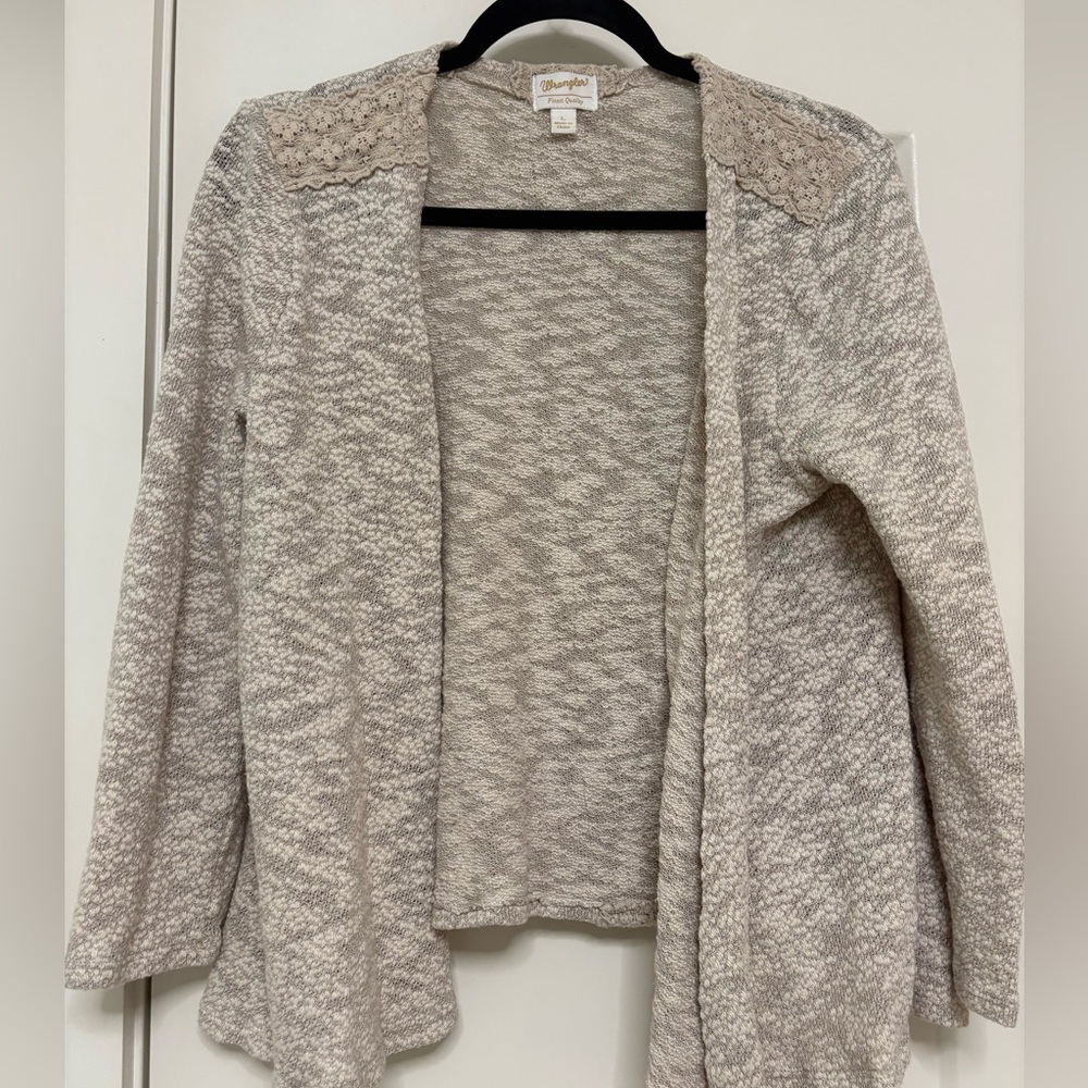 Wrangler Women's Light Beige Cardigan Sweater